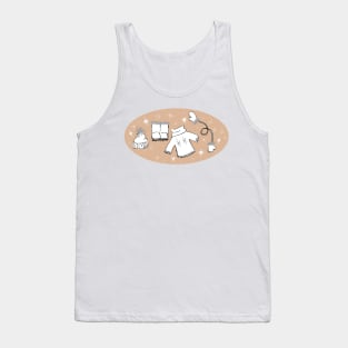 Winter weather snow lover cartoon illustration Tank Top